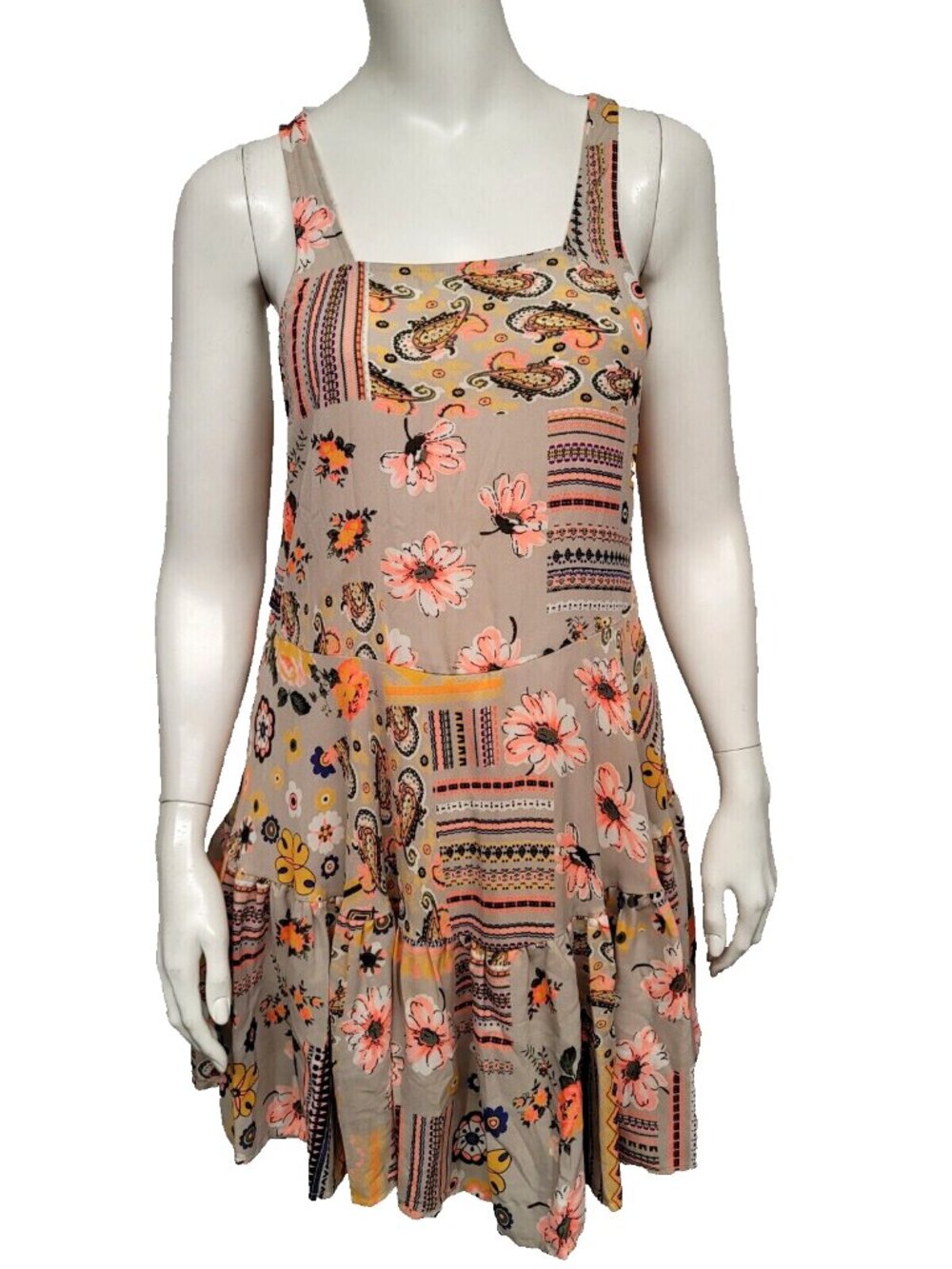 Christian Caliendo Women's Size M Floral Spaghetti Strap Short Summer Dress